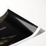 Dark Academia Wall Art - Gothic Lady in Black Veil - Moody Decor Print