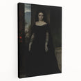 Dark Academia Wall Art - Gothic Lady in Black Veil - Moody Decor Print