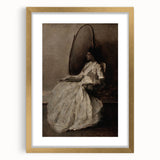 Dark Academia Wall Art - Woman in Reflection - Moody Gothic Decor