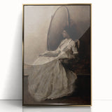 Dark Academia Wall Art - Woman in Reflection - Moody Gothic Decor