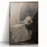 Dark Academia Wall Art - Woman in Reflection - Moody Gothic Decor
