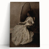 Dark Academia Wall Art - Woman in Reflection - Moody Gothic Decor