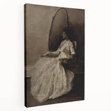 Dark Academia Wall Art - Woman in Reflection - Moody Gothic Decor