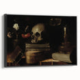 Dark Academia Wall Art - Skull, Books, and Candle - Gothic Decor Print