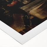 Dark Academia Wall Art - Skull, Books, and Candle - Gothic Decor Print