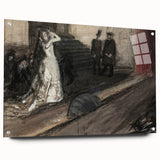 Dark Academia Wall Art - Mysterious Gothic Scene - Moody Aesthetic Decor