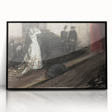 Dark Academia Wall Art - Mysterious Gothic Scene - Moody Aesthetic Decor