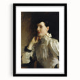 Dark Academia Wall Art - Woman in White Portrait - Moody Gothic Decor