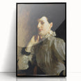 Dark Academia Wall Art - Woman in White Portrait - Moody Gothic Decor