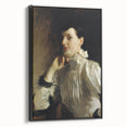 Dark Academia Wall Art - Woman in White Portrait - Moody Gothic Decor