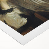 Dark Academia Wall Art - Woman in White Portrait - Moody Gothic Decor