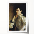 Dark Academia Wall Art - Woman in White Portrait - Moody Gothic Decor