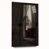 Shadowy Dark Academia Wall Art - Vintage Doorway and Window Scene