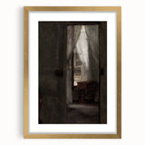 Shadowy Dark Academia Wall Art - Vintage Doorway and Window Scene