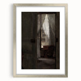Shadowy Dark Academia Wall Art - Vintage Doorway and Window Scene