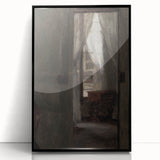 Shadowy Dark Academia Wall Art - Vintage Doorway and Window Scene
