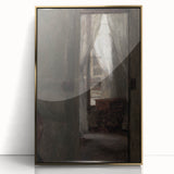 Shadowy Dark Academia Wall Art - Vintage Doorway and Window Scene