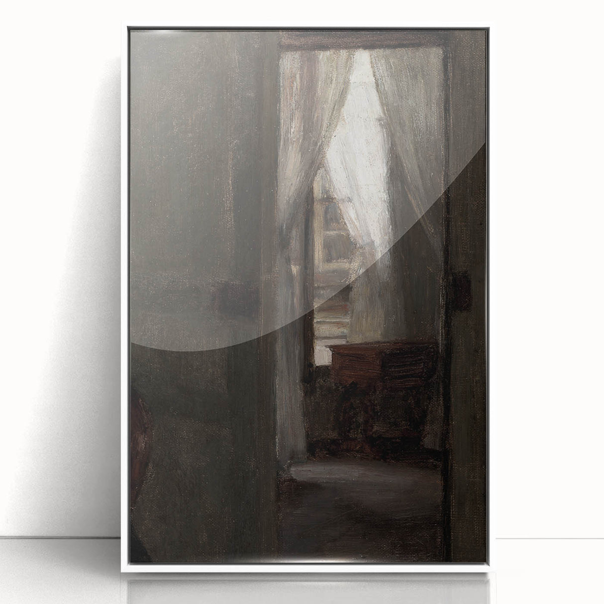 Shadowy Dark Academia Wall Art - Vintage Doorway and Window Scene