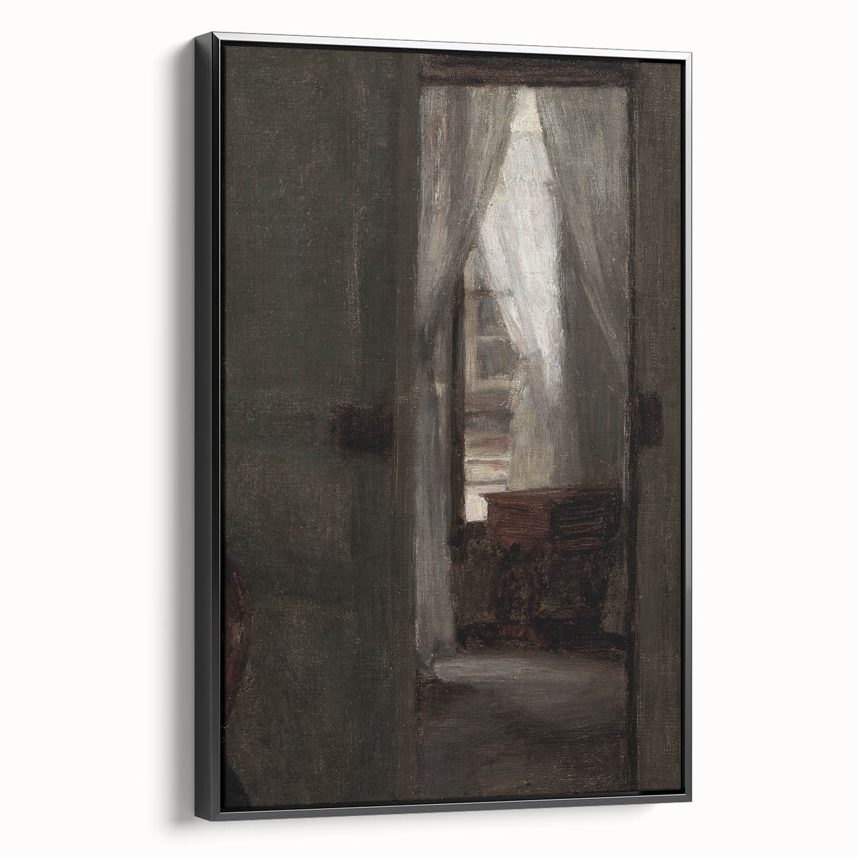 Shadowy Dark Academia Wall Art - Vintage Doorway and Window Scene