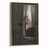 Shadowy Dark Academia Wall Art - Vintage Doorway and Window Scene