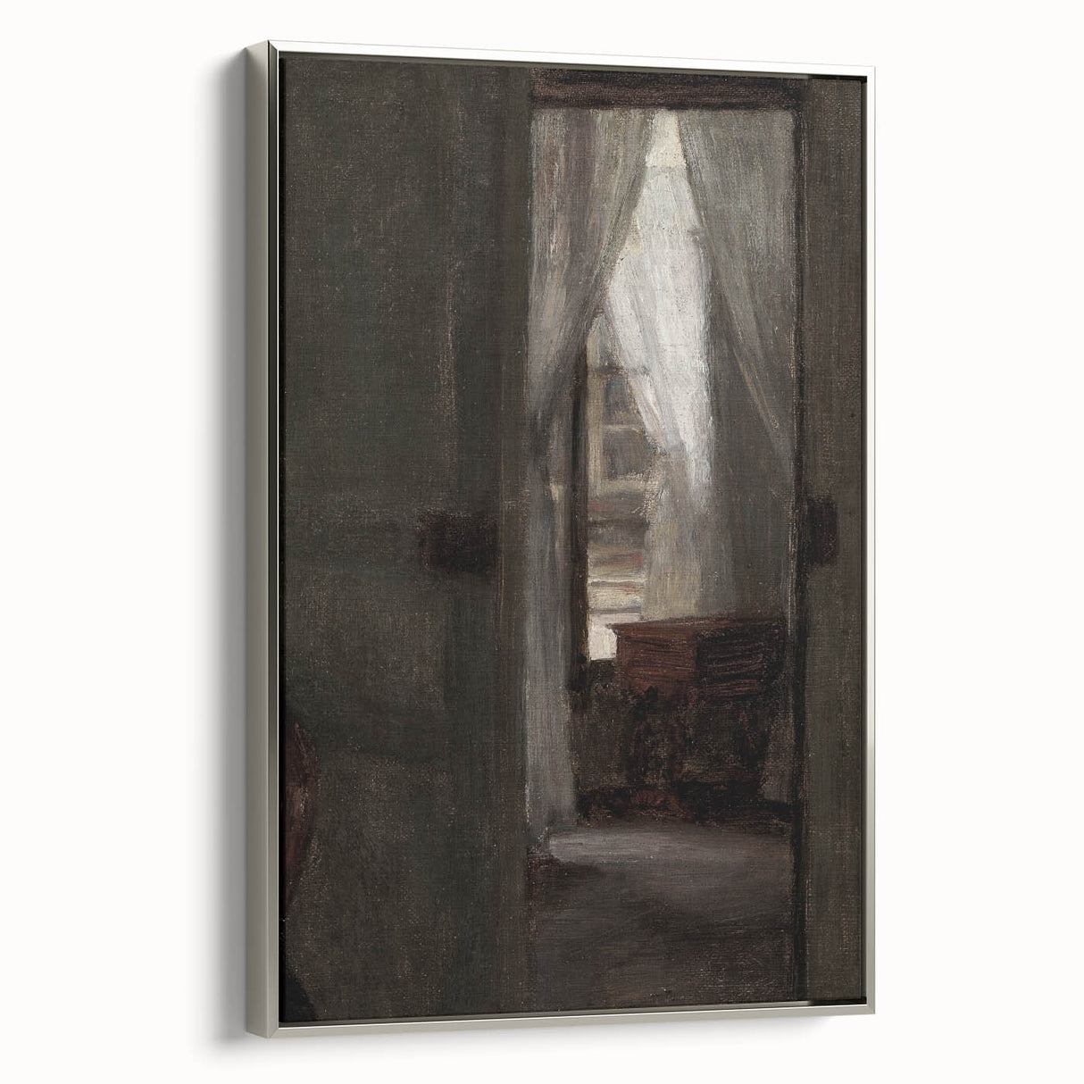 Shadowy Dark Academia Wall Art - Vintage Doorway and Window Scene