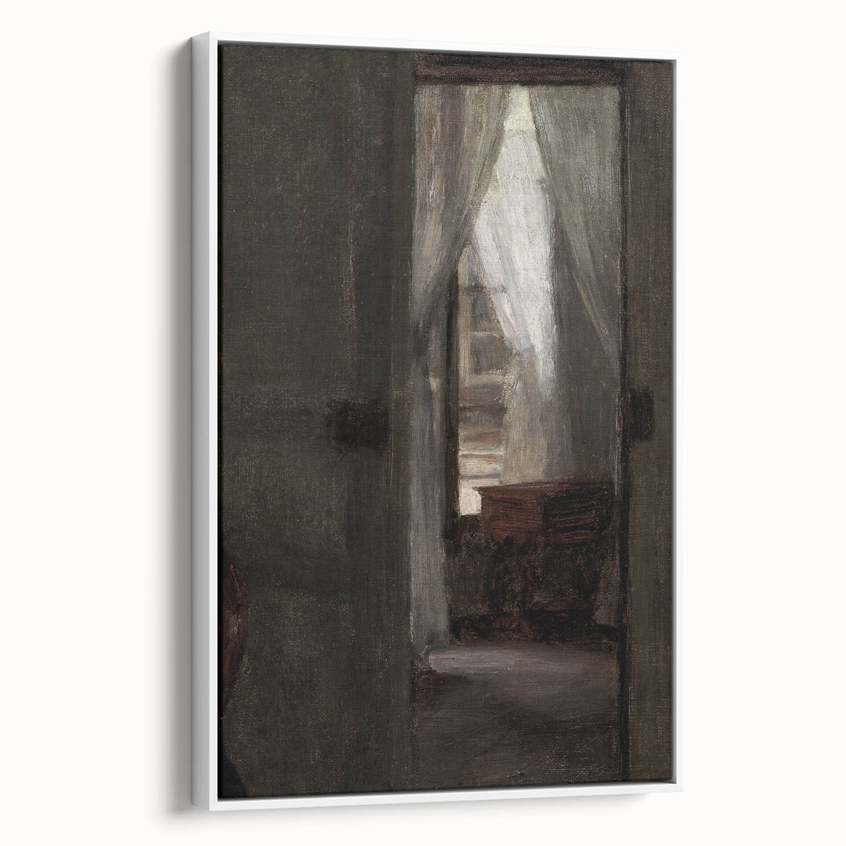 Shadowy Dark Academia Wall Art - Vintage Doorway and Window Scene