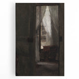Shadowy Dark Academia Wall Art - Vintage Doorway and Window Scene