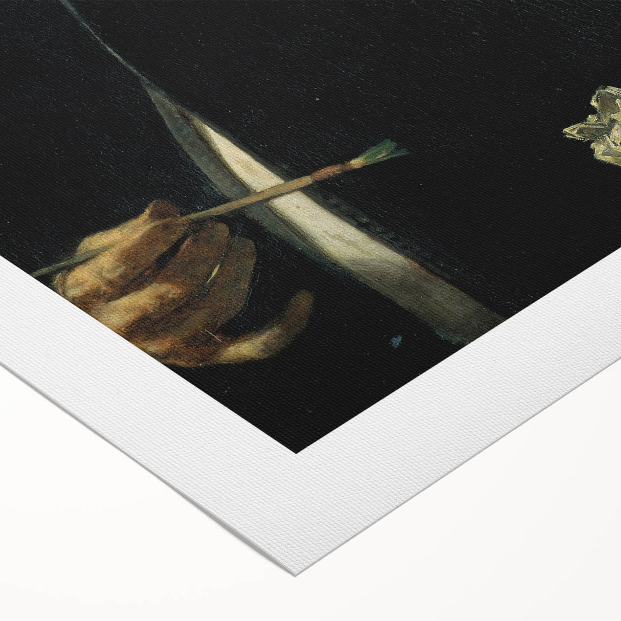 Dark Academia Wall Art - Vintage Gothic Self-Portrait with Death's Shadow