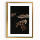 Dark Academia Wall Art - Vintage Gothic Hands with Quill and Letter