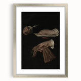 Dark Academia Wall Art - Vintage Gothic Hands with Quill and Letter