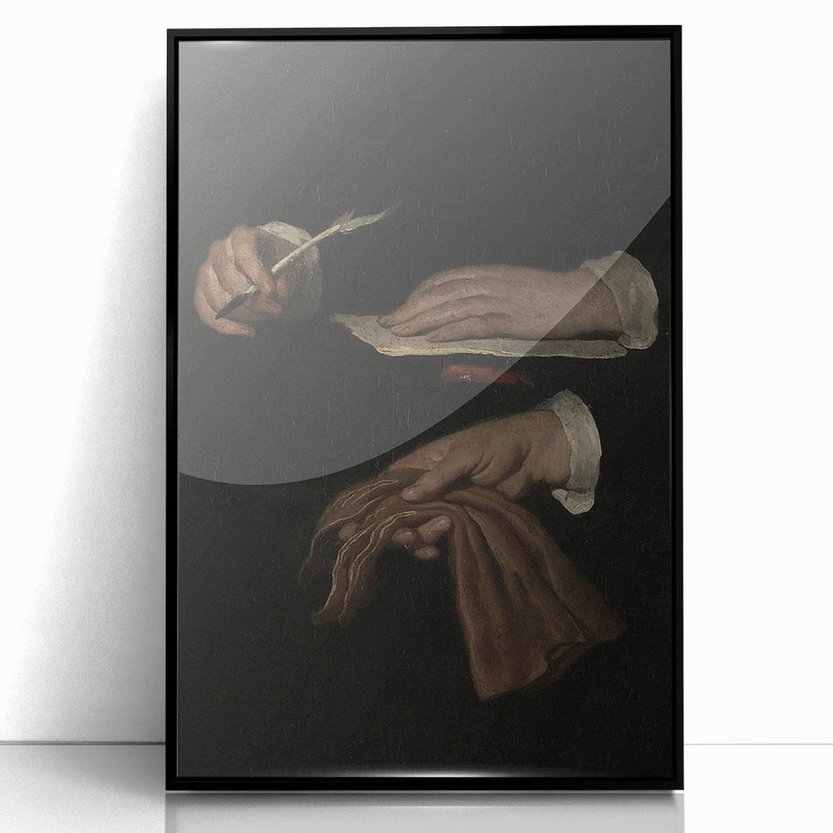 Dark Academia Wall Art - Vintage Gothic Hands with Quill and Letter