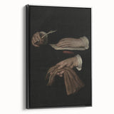 Dark Academia Wall Art - Vintage Gothic Hands with Quill and Letter