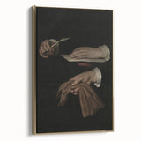 Dark Academia Wall Art - Vintage Gothic Hands with Quill and Letter