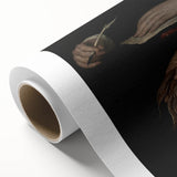 Dark Academia Wall Art - Vintage Gothic Hands with Quill and Letter