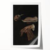 Dark Academia Wall Art - Vintage Gothic Hands with Quill and Letter