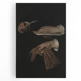Dark Academia Wall Art - Vintage Gothic Hands with Quill and Letter