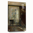 Sunlit Interior Dark Academia Wall Art - Vintage Window and Chair Scene