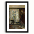 Sunlit Interior Dark Academia Wall Art - Vintage Window and Chair Scene