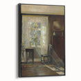Sunlit Interior Dark Academia Wall Art - Vintage Window and Chair Scene