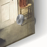 Dark Academia Wall Art - Woman Reading by Doorway for Moody Decor