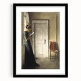 Dark Academia Wall Art - Woman Reading by Doorway for Moody Decor