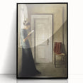 Dark Academia Wall Art - Woman Reading by Doorway for Moody Decor