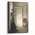 Dark Academia Wall Art - Woman Reading by Doorway for Moody Decor