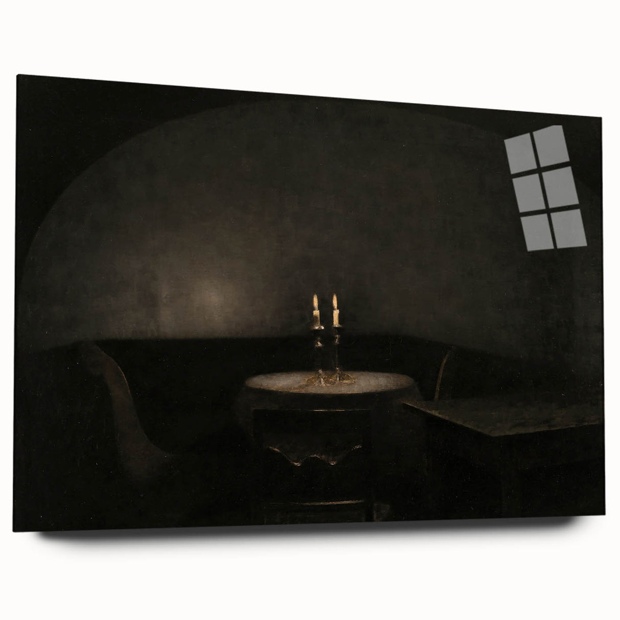 Dark Academia Wall Art - Candlelit Table Gothic Print - Moody Decor