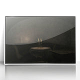 Dark Academia Wall Art - Candlelit Table Gothic Print - Moody Decor