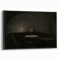 Dark Academia Wall Art - Candlelit Table Gothic Print - Moody Decor