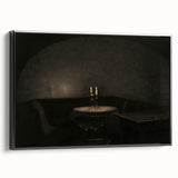 Dark Academia Wall Art - Candlelit Table Gothic Print - Moody Decor