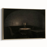 Dark Academia Wall Art - Candlelit Table Gothic Print - Moody Decor