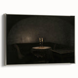Dark Academia Wall Art - Candlelit Table Gothic Print - Moody Decor