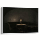 Dark Academia Wall Art - Candlelit Table Gothic Print - Moody Decor